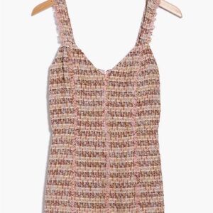 Ramy Brook Pink and Brown Tweed Dress